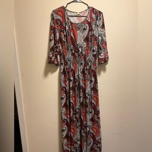 Red and Black Dress